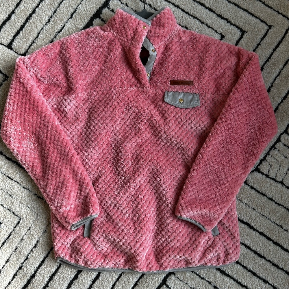 Simply Southern Sherpa Pullover SIZE Women Large